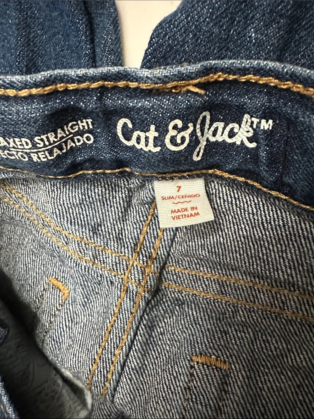 Cat & Jack Dark Blue Straight Leg Jeans boys size 7